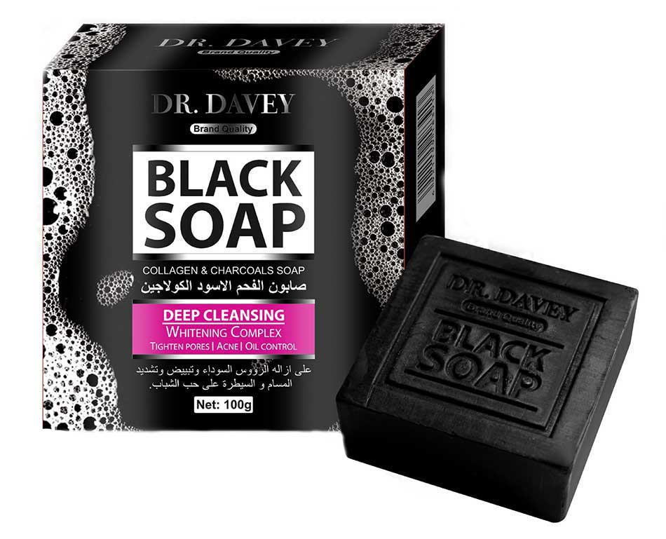 Picture of International UAE Product Skin care DR. Davey Black Soap used for male/female - 100 gm