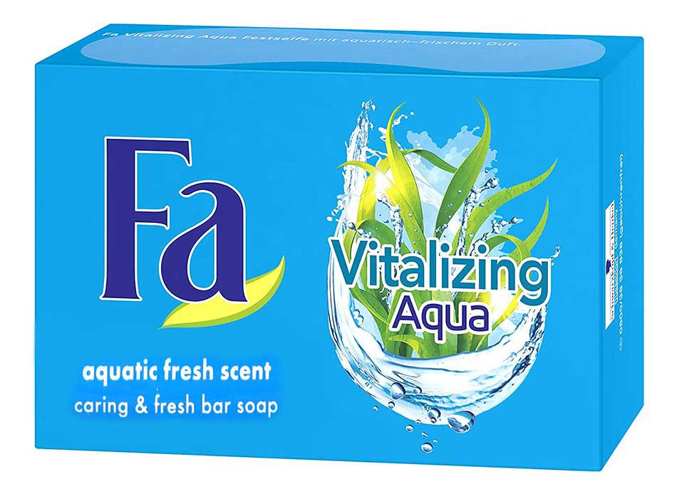 Picture of International Saudi Arabia product Skin care FA body soap Vitalizing Aqua used for male/female - 125 gm