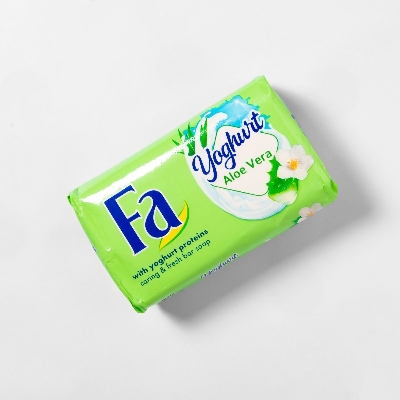 Picture of International Saudi Arabia product Skin care FA Yoghurt Aloe Vera body soap used for male/female - 125 gm