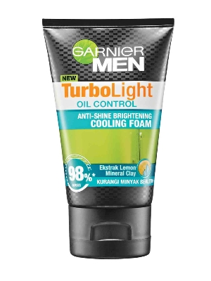 Picture of International European product Skin care Men Turbolight Oil Control Anti-Shine Brightening Cooling Foam face wash used for male - 100 ml