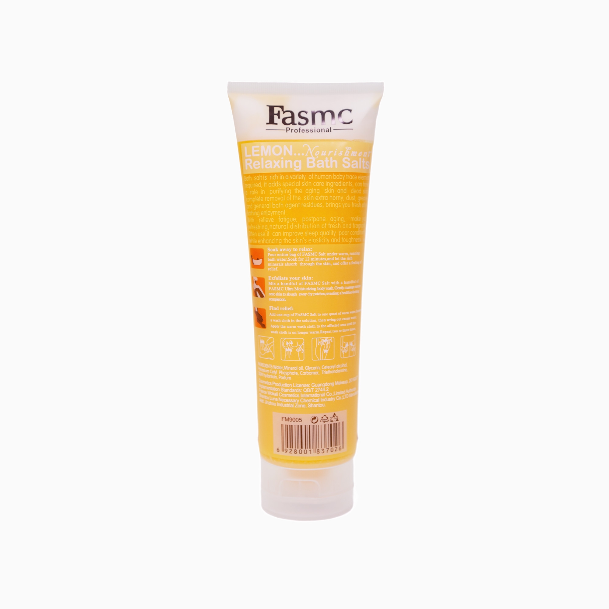 Picture of International European country product skin care  Lemon Bath Salts used for male/female - 380 gm