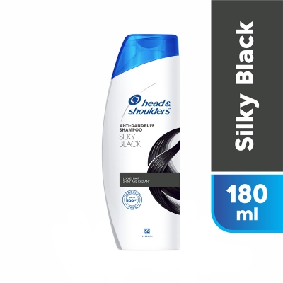 Picture of International European Country product Hair care  Silky Black shampoo used for male/ female - 180 ml