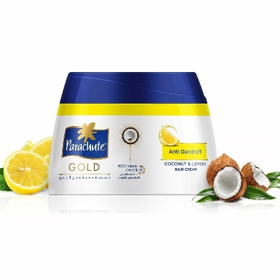 Picture of International UAE product Parachute Gold Anti Dandruff Hair cream used for male/ female 1 Piece- 140 ml
