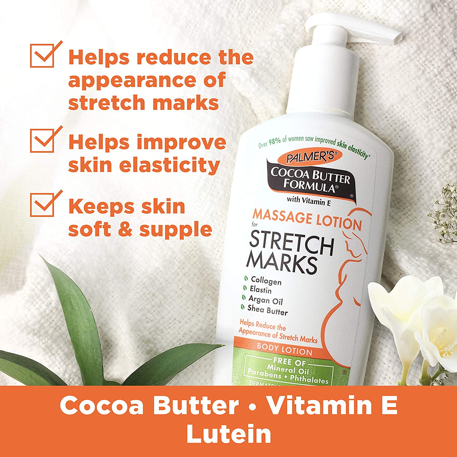 Picture of International UK product Skin care Palmer's Stretch massage lotion used for female - 125 gm