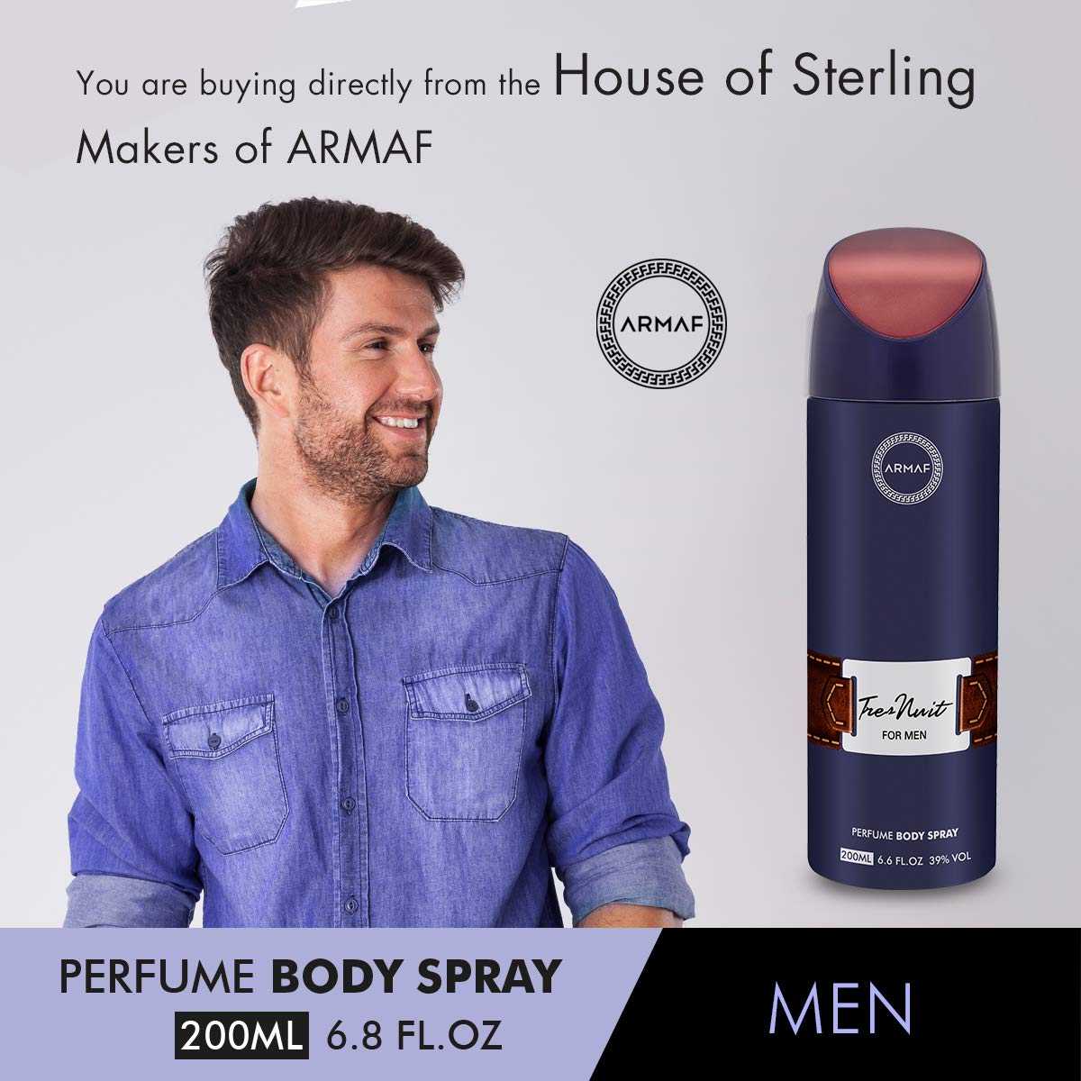 Picture of International UAE product Body Spray Armaf Tres Nuit used for male - 200 ml