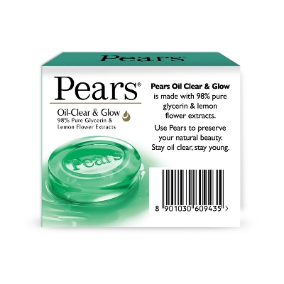 Picture of International European product Skin care Pears body soap Oil Clear & Glow used for male/female - 75 gm