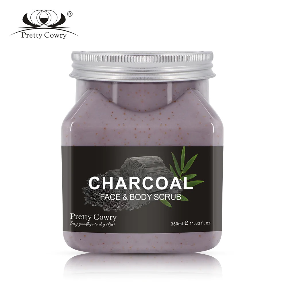 Picture of International European product Body care Pretty Cowry Charcoal body scrub used for male/female - 350 ml