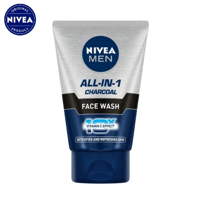 Picture of International European product skin care Nive*a men All IN 1 Charcoal face wash used for male - 100 gm