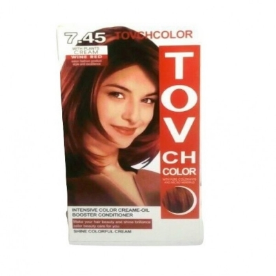 Picture of International Hair styling China product TOVCHCOLOR hair color used for male / female shade no 7.45 - 30 ml X 25