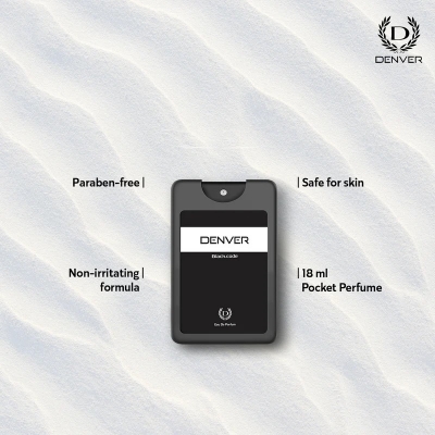 Picture of International Indian product Body perfume Pocket scent Denver Black Code HAMILTON Used for male - 18 ml