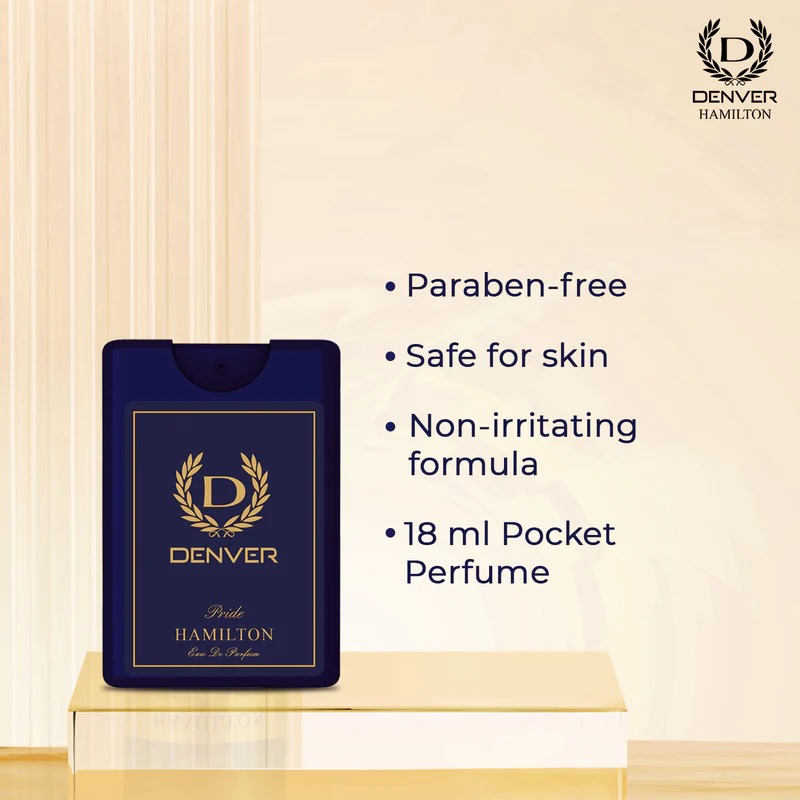 Picture of International Indian product Body perfume Pocket scent Denver Pride HAMILTON Used for male - 18 ml