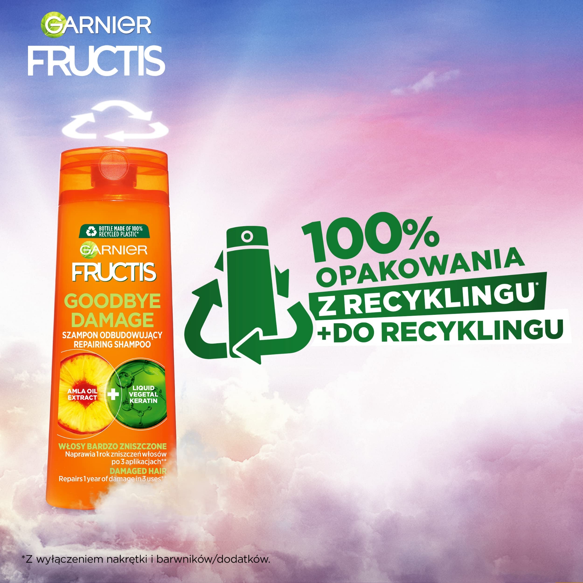 Picture of International European product Hair care Fructis Goodbye Damage shampoo used for male/ female - 400 ml