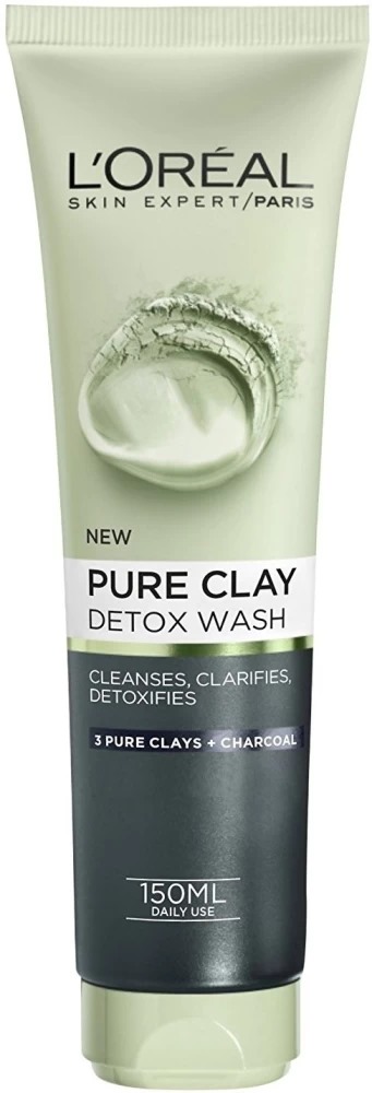 Picture of International European product skin care Loreal Paris Pure Clay Detox face wash used for male/female - 150 ml