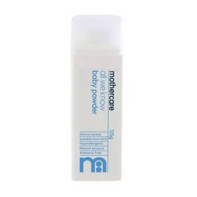 Picture of Indian product Skin care Mothercare all we know baby powder used for male/female - 125 gm