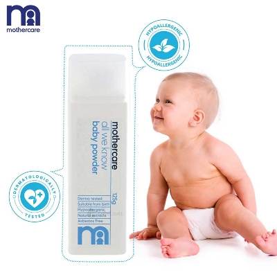 Picture of Indian product Skin care Mothercare all we know baby powder used for male/female - 125 gm