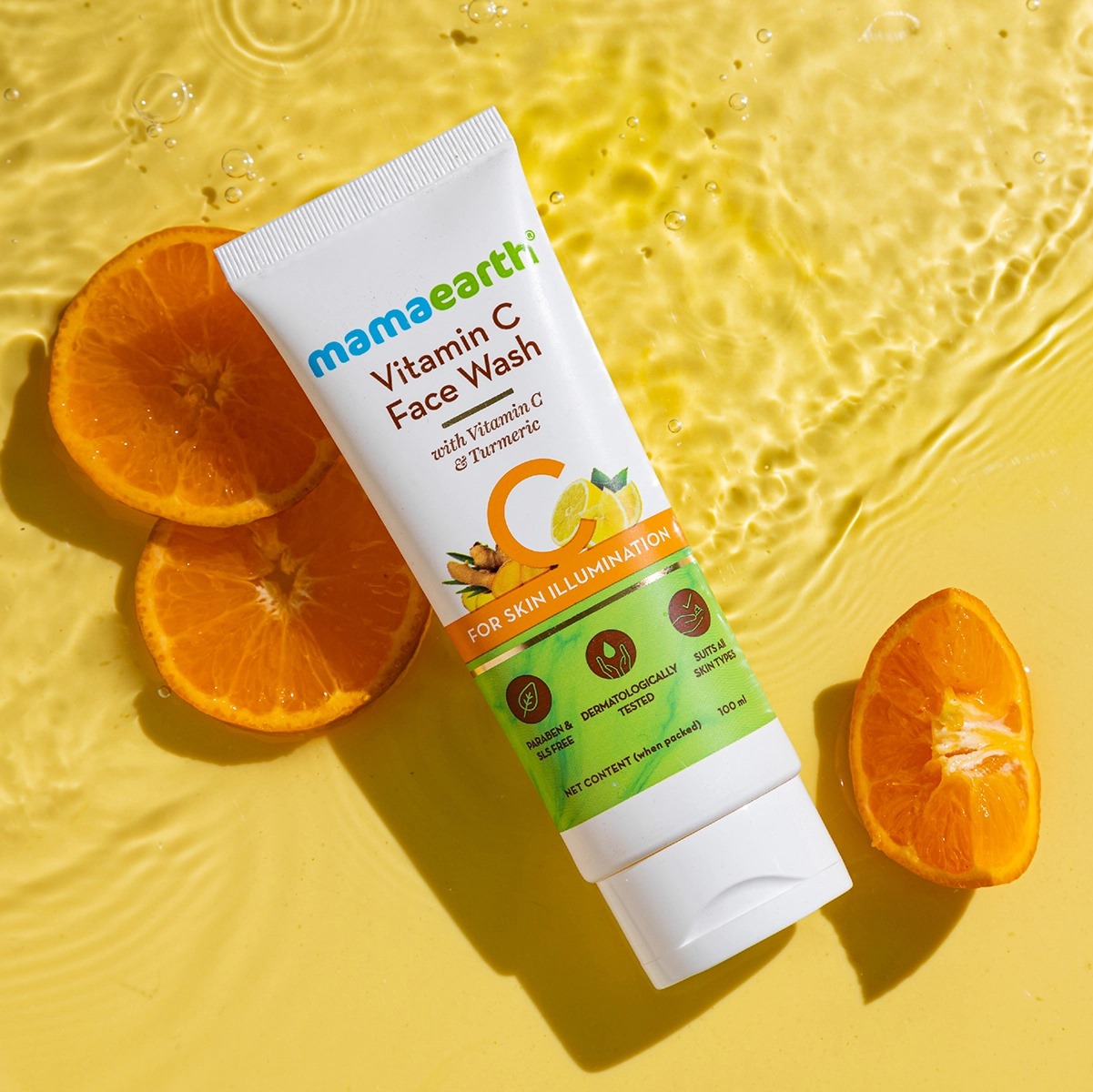 Picture of Indian product skin care Mamaearth Vitamin C face wash used for male female - 100 ml