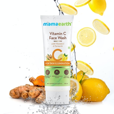 Picture of Indian product skin care Mamaearth Vitamin C face wash used for male female - 100 ml