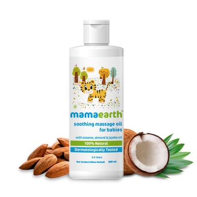 Picture of Indian product skin care Mamaearth Soothing massage oil used for Babies - 200 ml