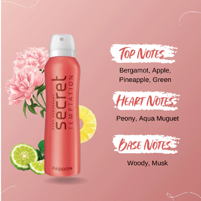 Picture of Indian Product Body spray temptation Passion used for female - 150 ml