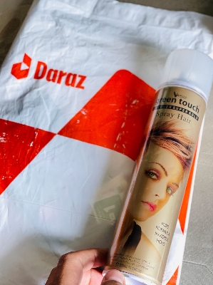 Picture of International UK product Hair care Green Touch hair spray used for male/female - 300 ml