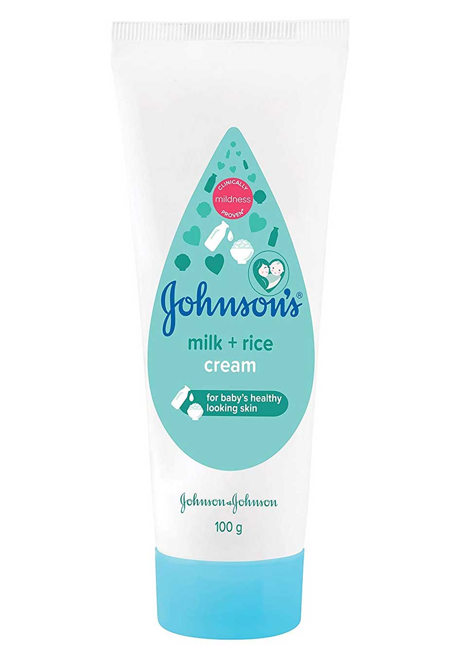 Picture of International European product Skin care Johnsons Milk + Rice cream used for baby - 100 gm