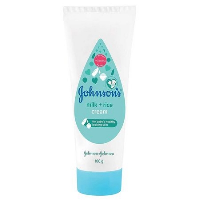 Picture of International European product Skin care Johnsons Milk + Rice cream used for baby - 100 gm