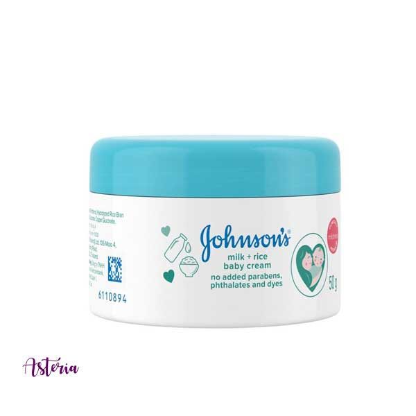 Picture of International European product Skin care Johnsons Milk + Rice cream used for baby - 50 gm