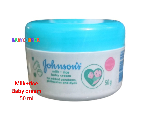 Picture of International European product Skin care Johnsons Milk + Rice cream used for baby - 50 gm