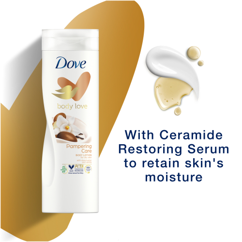 Picture of International Germany product Dove Body love Pampering Care Body Lotion used for male/ female - 400 ml