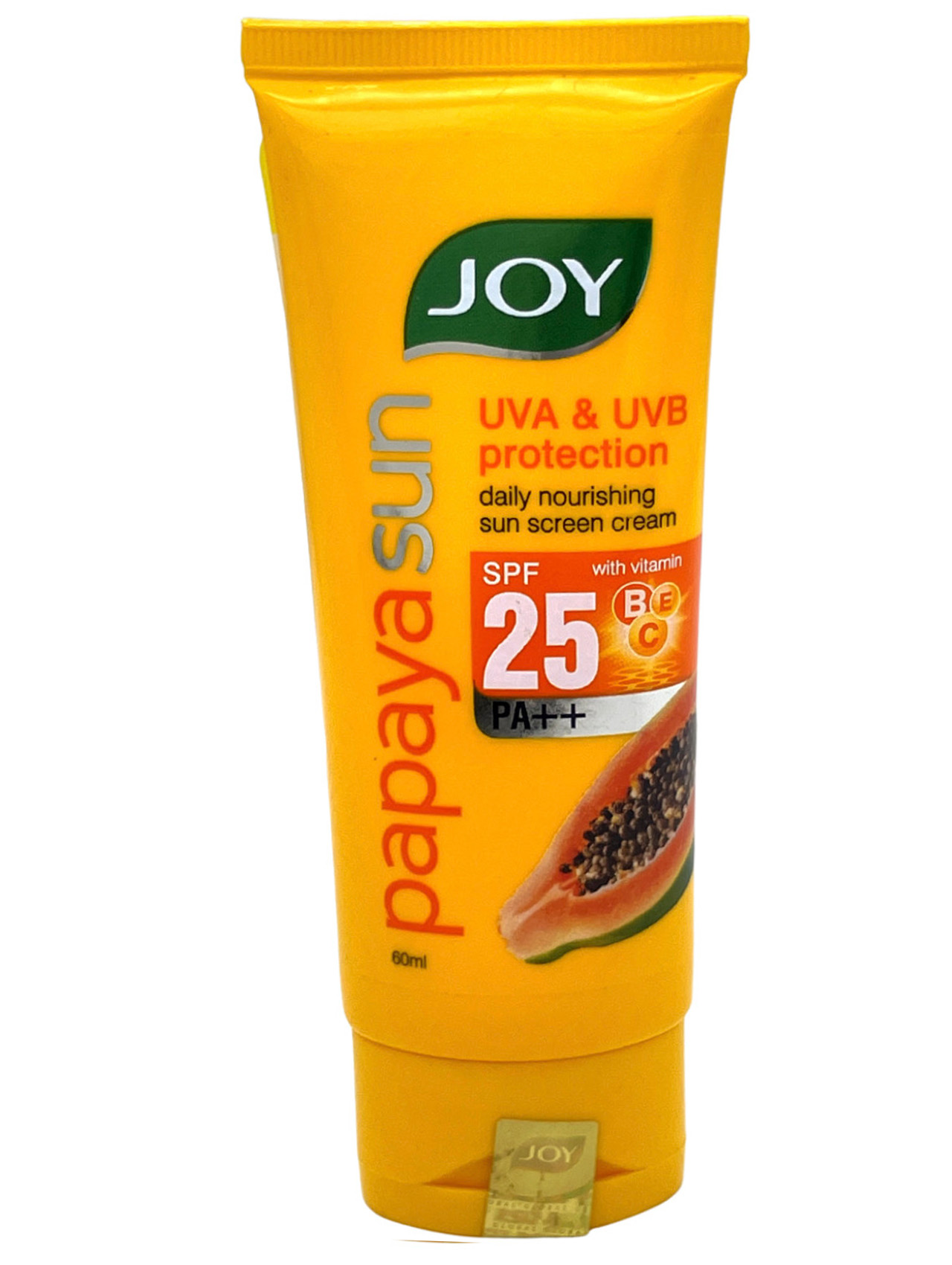 Picture of Indian product Skin care JOY papaya sun screen cream UVA & UVB protection used for male/female - 60 ml