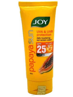 Picture of Indian product Skin care JOY papaya sun screen cream UVA & UVB protection used for male/female - 60 ml