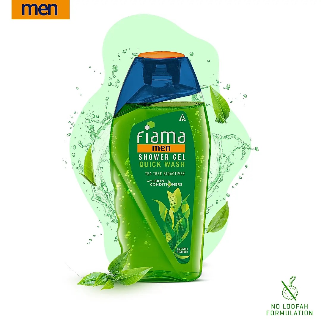 Picture of Indian Product Fiama men quick wash Tea Tree Bioactives shower gel used for male - 250 ml
