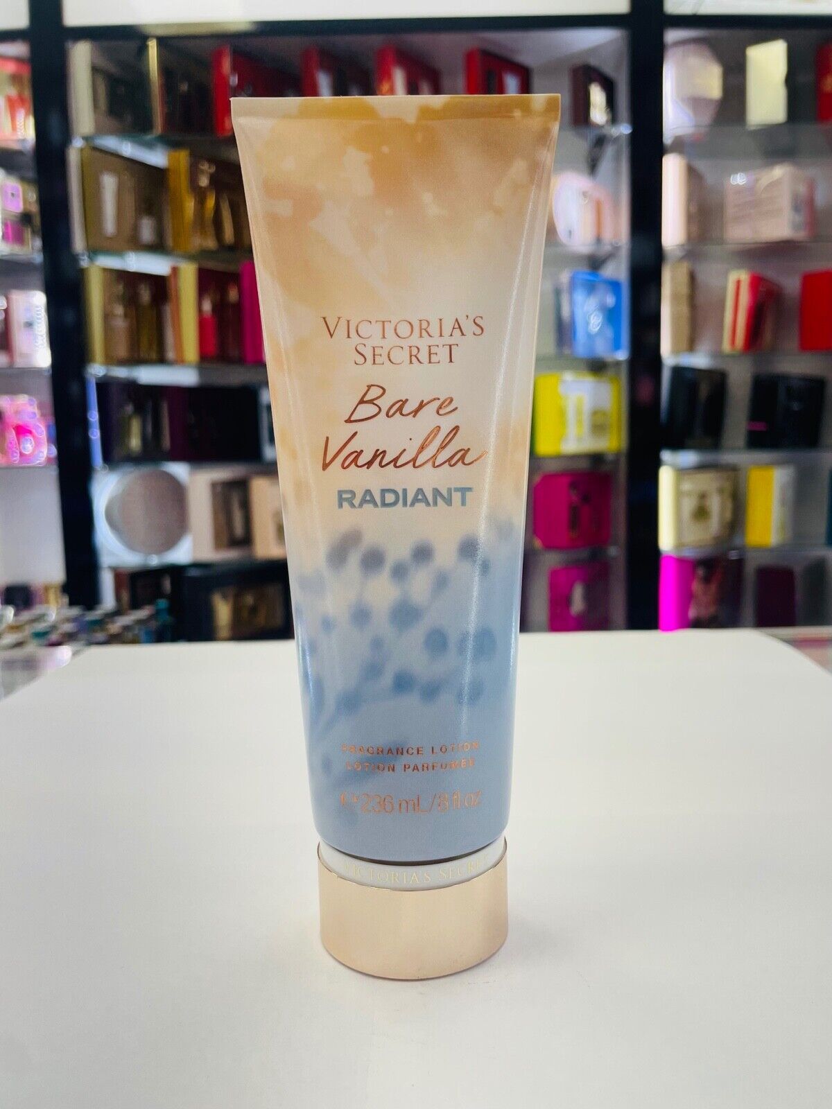 Picture of international USA product skin care Victoria Secret bare vanilla Radiant body lotion used for female - 236 ml