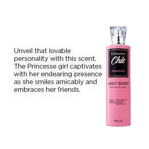 Picture of International Malaysian product Body perfume pery scent Enchanteur Chic Princesse used for female - 100 ml