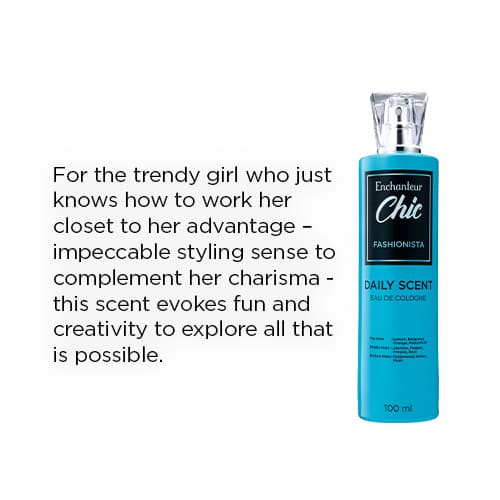 Picture of International Malaysian product Body perfume pery scent Enchanteur Chic Fashionista used for female - 100 ml