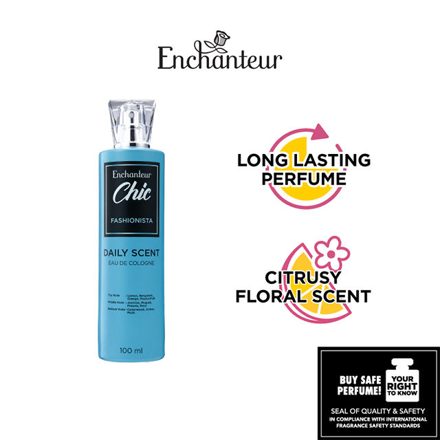 Picture of International Malaysian product Body perfume pery scent Enchanteur Chic Fashionista used for female - 100 ml