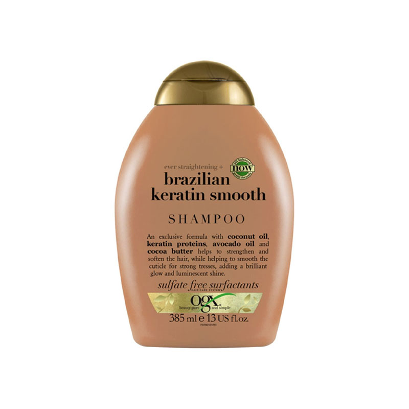 Picture of International Germany product Hair care Ogx ever straightening + brazilian keratin therapy shampoo used for male/ female - 385 ml