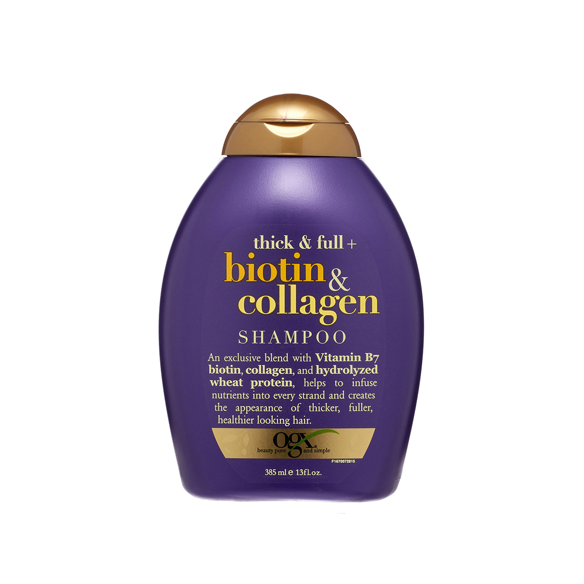 Picture of International Germany product Hair care Ogx thick & Full +Biotin & Collagen shampoo used for male/ female - 385 ml