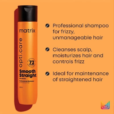 Picture of Indian product Hair care Matrix opti care Smooth Straight shampoo used for male/female - 200 ml