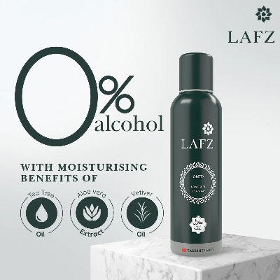 Picture of International Indian product Body spray perty scent LAFZ Omid used for male - 100 gm