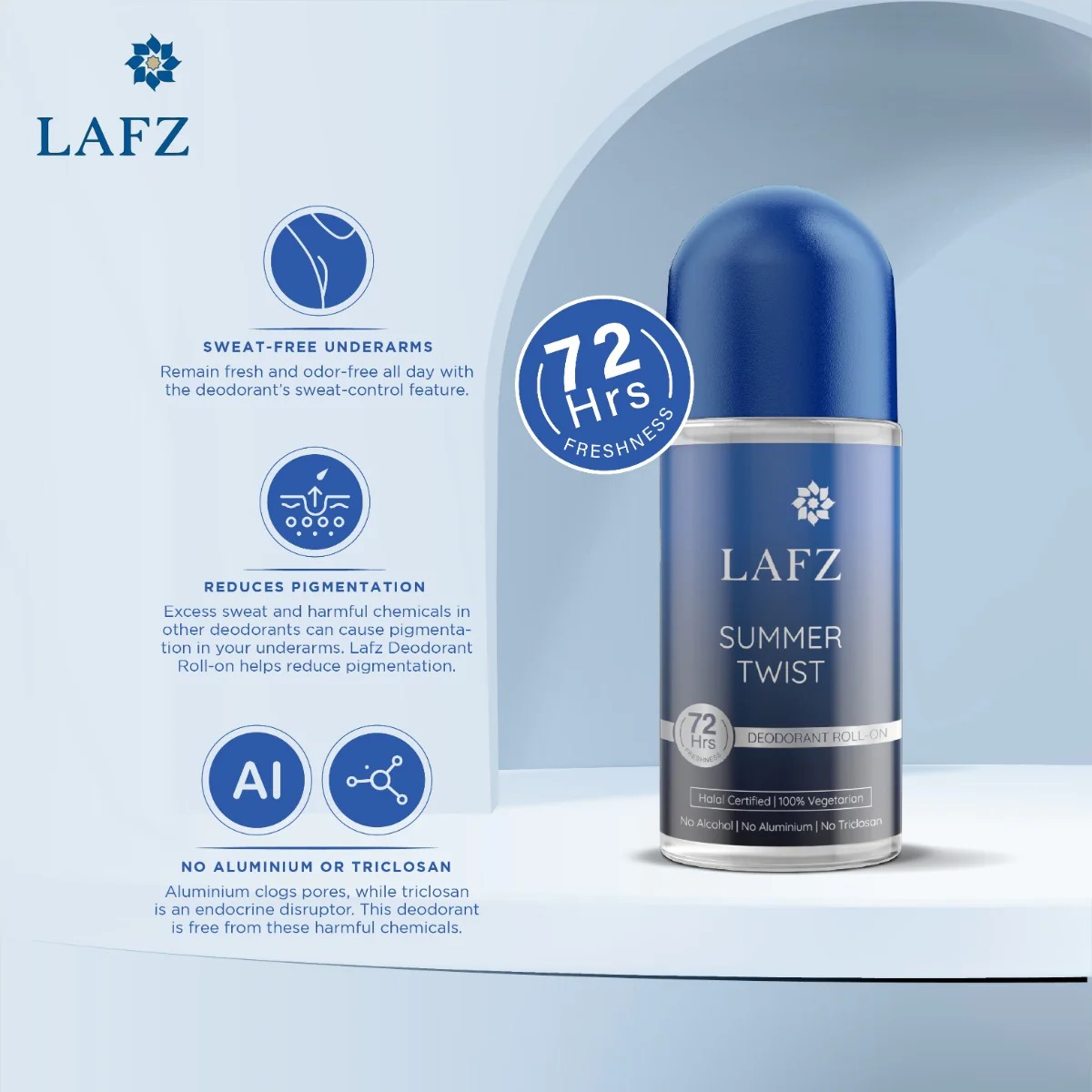 Picture of International Indian Product LAFZ Summer Twist body deodorant Roll on used for male / female - 50 ml Picture of International Indian Product LAFZ Summer Twist body deodorant Roll on used for male / female - 50 ml