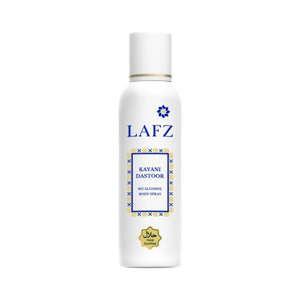 Picture of International Indian product Body spray perty scent LAFZ Kayani Dastoor used for male - 100 gm