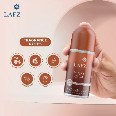 Picture of International Indian Product LAFZ Musky Calm body deodorant Roll on used for male / female - 50 ml Picture of International Indian Product LAFZ Musky Calm body deodorant Roll on used for male / female - 50 ml