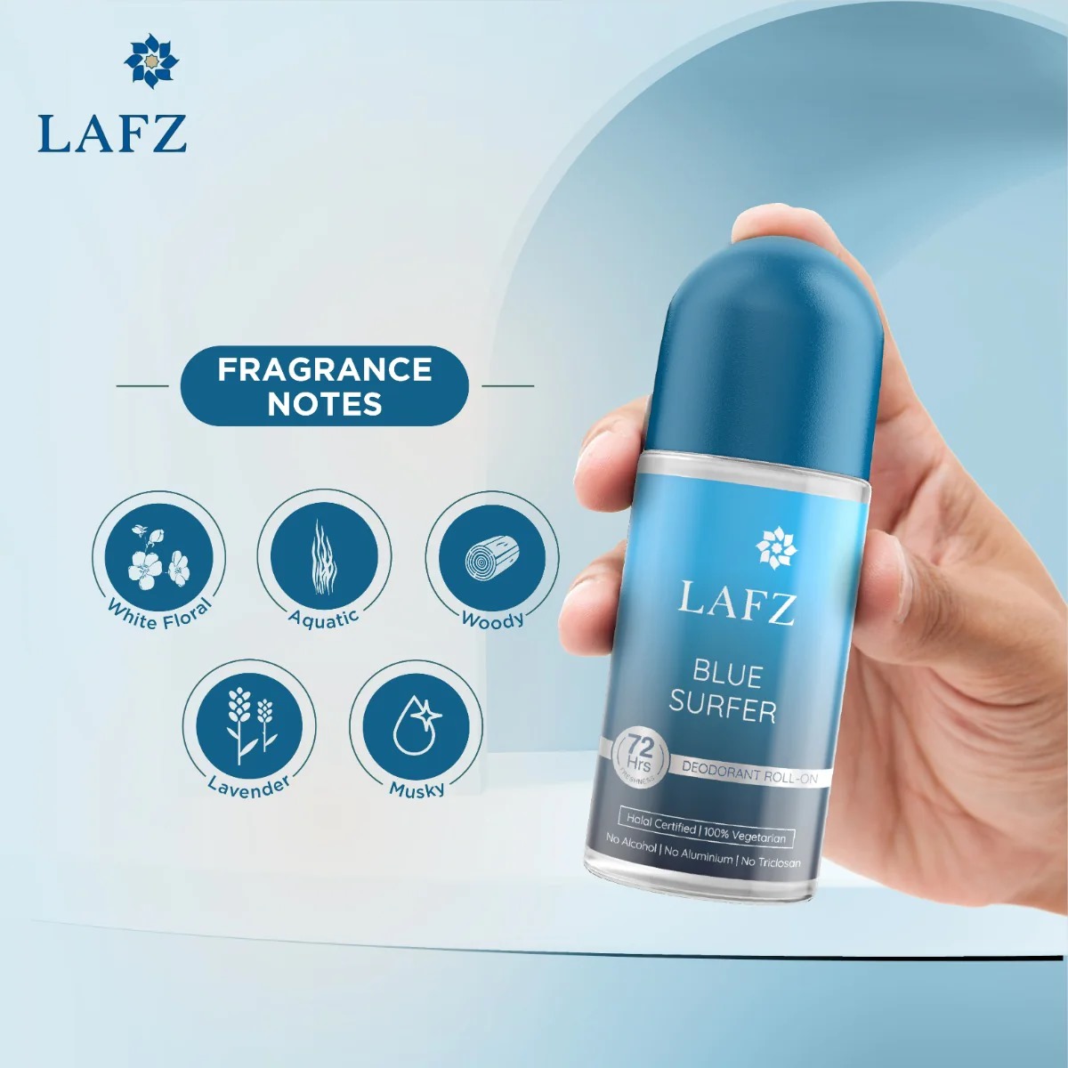 Picture of International Indian Product LA FZ Blue Surfer body deodorant Roll on used for male / female - 50 ml Picture of International Indian Product LA FZ Blue Surfer body deodorant Roll on used for male / female - 50 ml