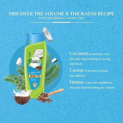 Picture of International UAE product Hair care Va tika Shampoo -Coconut- used for male/ female - 400 ml