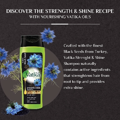Picture of International UAE product Hair care Va tika Turkish black seed shampoo used for male female - 400 ml