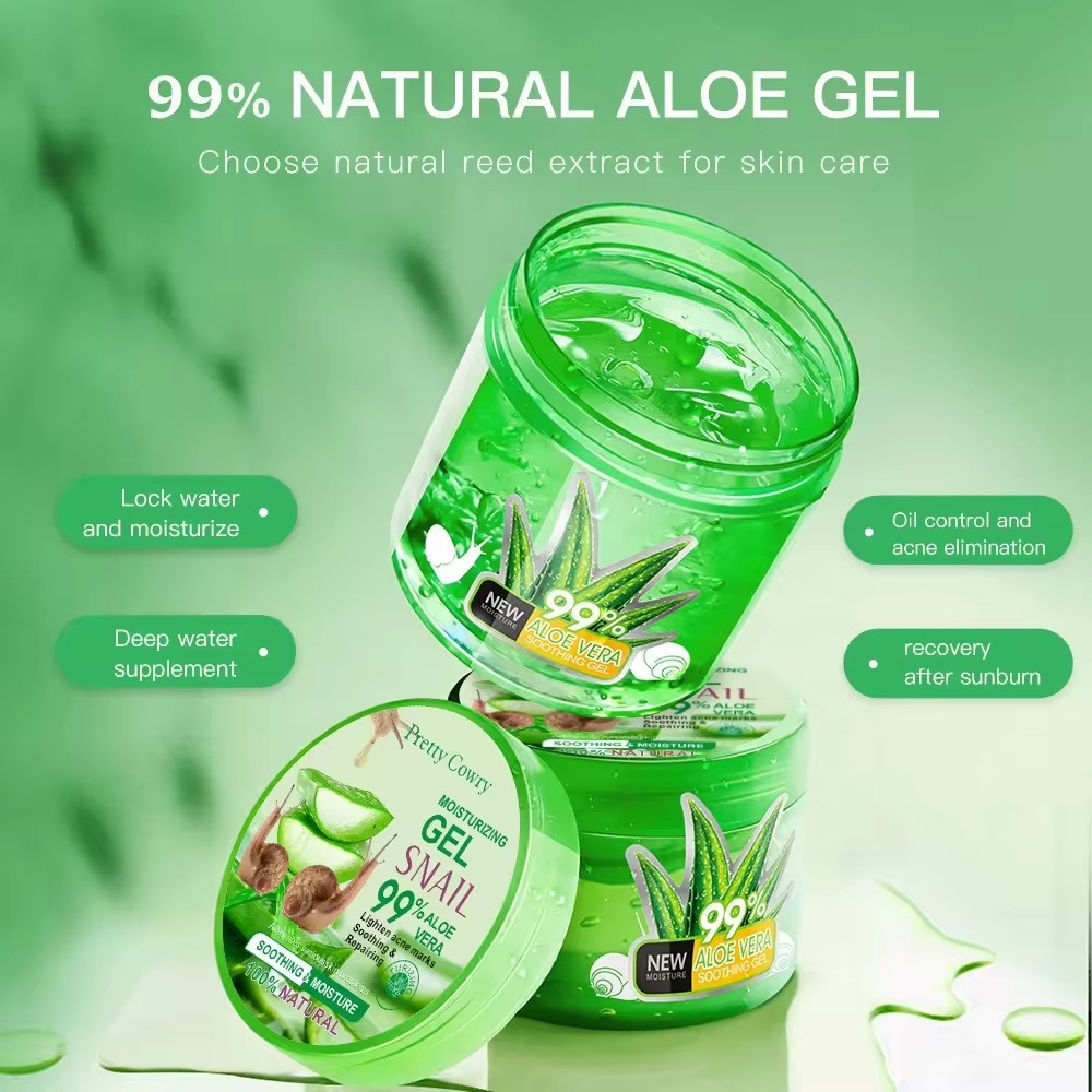 Picture of International China product Skin care Pretty Cowry SNAIL 99% aloe vera soothing gel used for male female - 100 ml