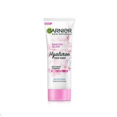 Picture of International European product Skin care Garnier sakura glow hyaluron face wash used for male female - 100 ml