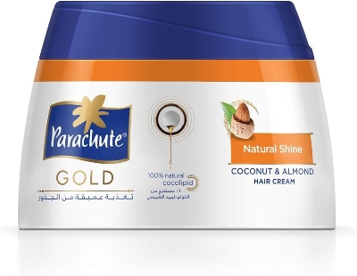 Picture of International Indian product Parachute Gold Natural shine Hair cream used for male/ female 1 Piece- 140 ml