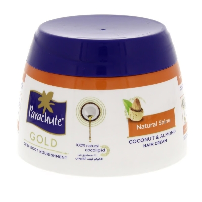 Picture of International Indian product Parachute Gold Natural shine Hair cream used for male/ female 1 Piece- 140 ml
